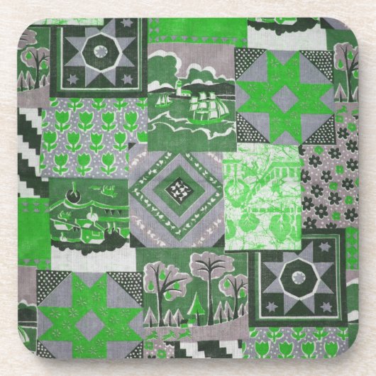 Patchwork Quilt Cork Onderzetter (Voorkant)
