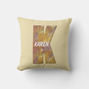 Patchwork Quilt Country Style Letter K Monogram Kussen