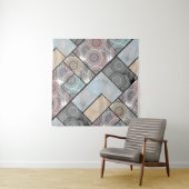 Patchwork quilt keramische tegel cirkels mandala p wandkleed (In Situ (horizontaal))