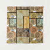 Patchwork quilt keramische tegel cirkels mandala p wandkleed (Voorkant)