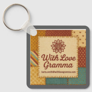 Patchwork Quilt Krans Sleutelhanger