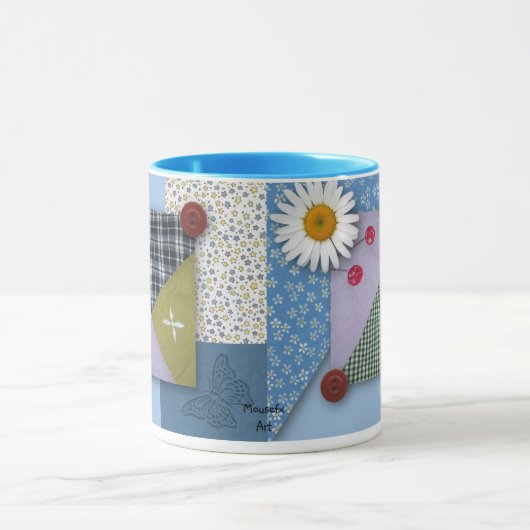 Patchwork Quilt look Mok (Midden)