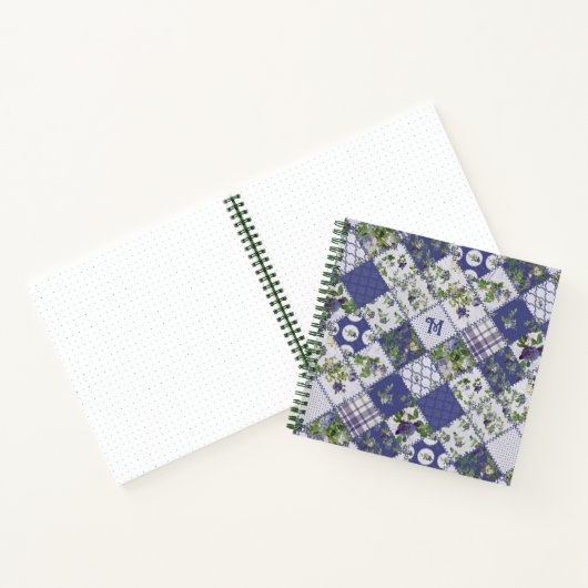  Patchwork Quilt Monogram Notitieboek (Binnen)