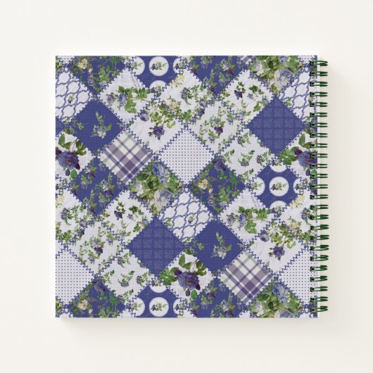  Patchwork Quilt Monogram Notitieboek (Achterkant)