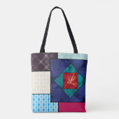 Patchwork Quilt Monogram Tote Bag (Achterkant)