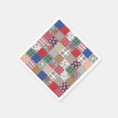 Patchwork Quilt Multicolored Gingham Servet (Hoek)