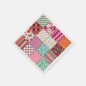 Patchwork Quilt Multicolored Gingham Servetten (Hoek)