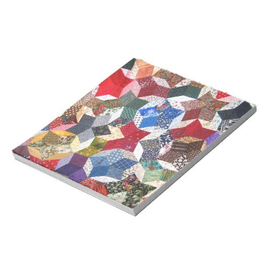 Patchwork Quilt Notitieblok (Gedraaid)