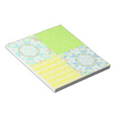 Patchwork quilt ornamental retro florale ye notitieblok (Schuin)