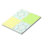 Patchwork quilt ornamental retro florale ye notitieblok (Gedraaid)