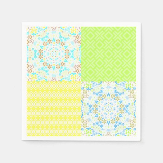 Patchwork quilt ornamental retro florale ye servet (Voorkant)