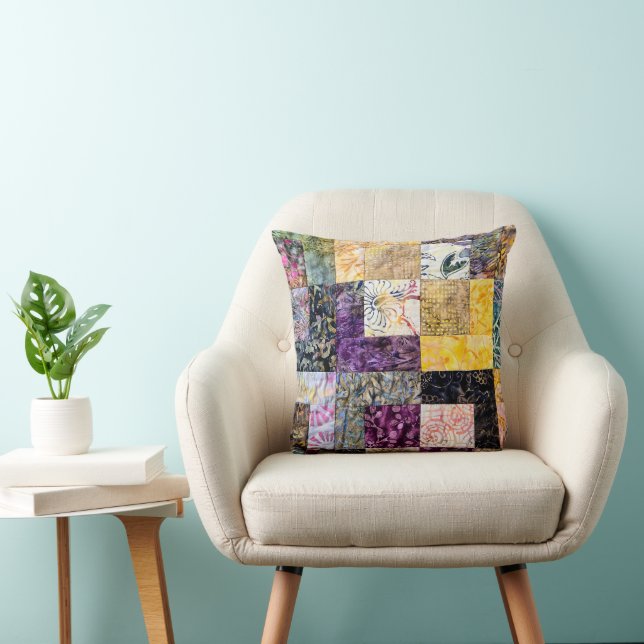 Patchwork Quilt Pattern Kussen (Stoel)