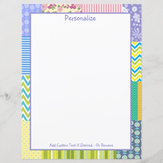 patchwork Quilt Pattern Sewing Personaliseren (Voorkant)