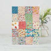 patchwork Quilt Print Flat Card Kaart (Staand voorkant)