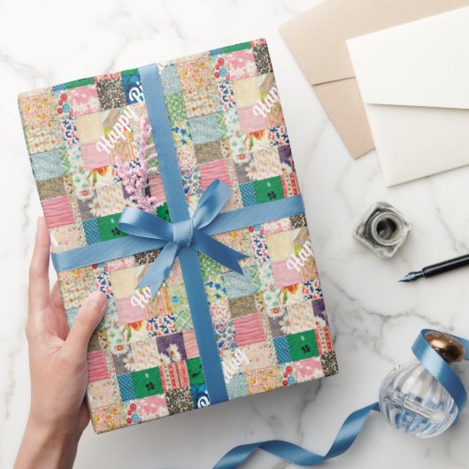  patchwork Quilt Print Wrapping Paper Cadeaupapier (Geschenken)