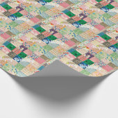  patchwork Quilt Print Wrapping Paper Cadeaupapier (Hoek)