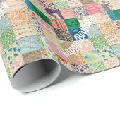  patchwork Quilt Print Wrapping Paper Cadeaupapier (Rol Hoek)