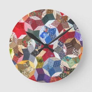 Patchwork Quilt Ronde Klok