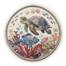 Patchwork quilt schildpad en vis
