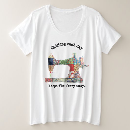 Patchwork Quilt Sewing Humor T-Shirt (Design voorkant)