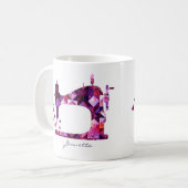 Patchwork Quilt Sewing Machine Koffiemok (Voorkant links)