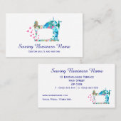 Patchwork Quilt Sewing Machine Visitekaartje (Voorkant / Achterkant)