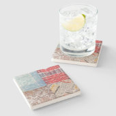 Patchwork Quilt Stenen Onderzetter (Zijkant)