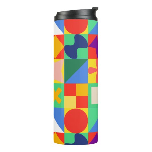 Patchwork Quilt Thermosbeker (Gedraaid links)