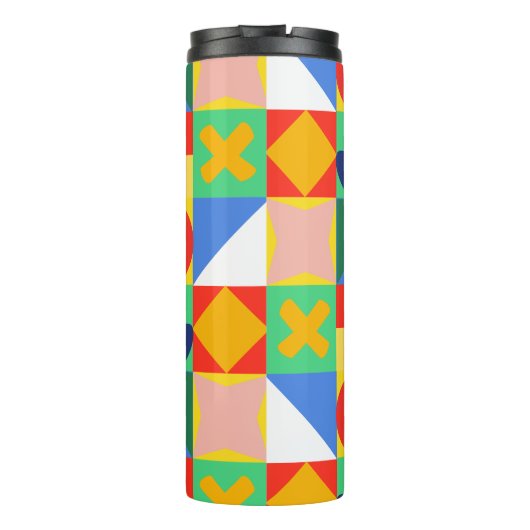 Patchwork Quilt Thermosbeker (Achterkant)