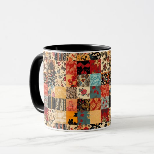 Patchwork Quiltstijl Mok (Voorkant links)