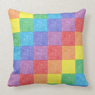 Patchwork Rainbow Pillow Kussen