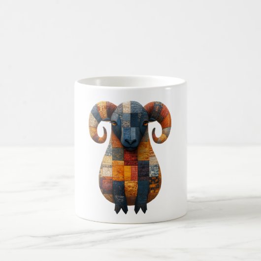 Patchwork Ram Mug (Centre)