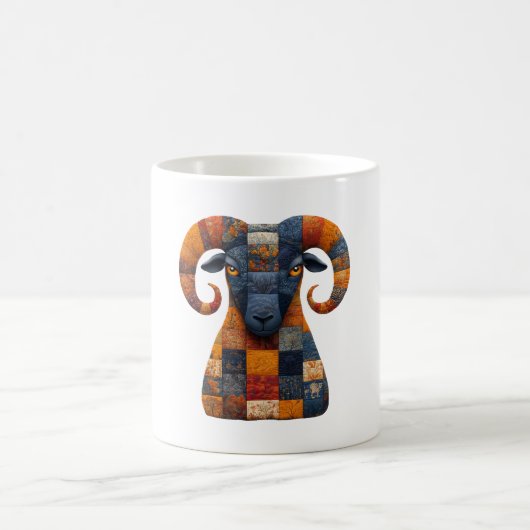 Patchwork Ram Mug (Centre)