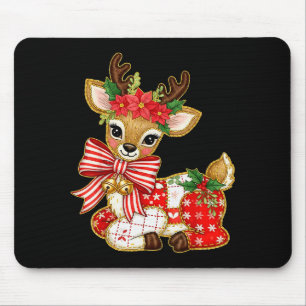 Patchwork Rendier Preppy Meisjesachtig Kerstmis Ke Muismat