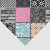 Patchwork retro kleuren patchwork quilting tissuepapier (Detail)