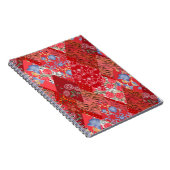 Patchwork, rood, rood notitieboek (Rechterzijde)