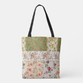 Patchwork Roos Custom Monogram Draagtas (Achterkant)