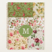 Patchwork Rose Custom Monogram Planner (Voorkant)