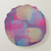 Patchwork rose Pastel Coussin initial rond (Dos)