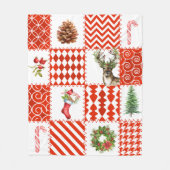 Patchwork rouge et blanc Couverture de la surface (Devant)