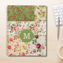 Patchwork Roze Aangepaste Monogram Planner