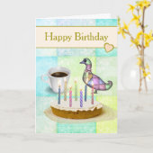 Patchwork rustique et carte d'anniversaire de gâte (Fleur jaune)