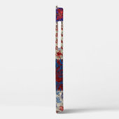 Patchwork ruw canvas, imitatiepatroon. Case-Mate iPhone case (Achterkant / Links)