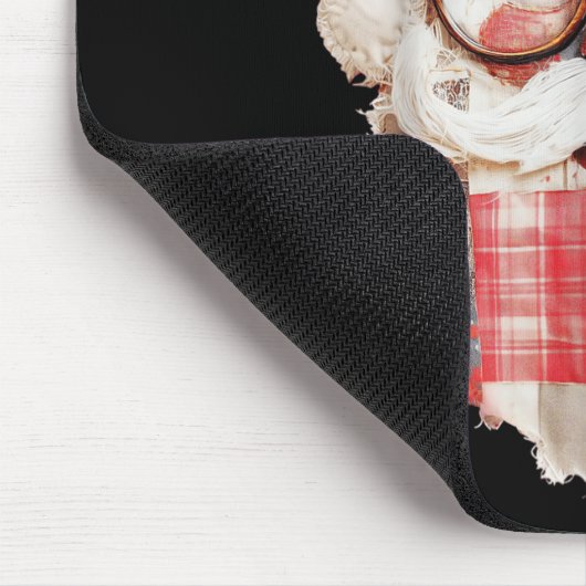 Patchwork Santa Claus Face Preppy Girly Christmas Muismat (Hoek)