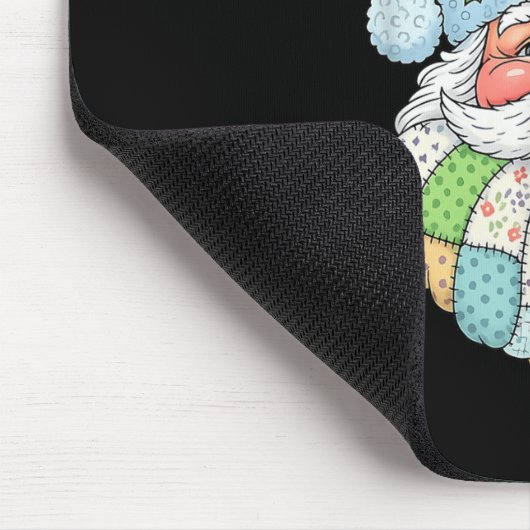 Patchwork Santa Claus Face Preppy Girly Christmas Muismat (Hoek)