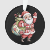 Patchwork Santa Noël Rétro Joyeux Et Lumineux  (devant)