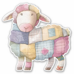 Patchwork Schaap Sticker