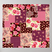 Patchwork Schattige naadloos patroon Poster (Voorkant)