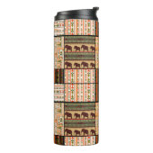 Patchwork seamless african ornamental pattern text thermosbeker (Gedraaid links)