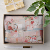 Patchwork Shabby Chic Tissue Paper Tissuepapier (Geschenk)